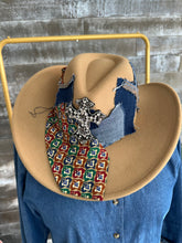 Load image into Gallery viewer, “Love Never Fails Denim Patch Fedora Hat”