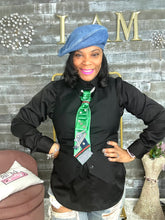 Load image into Gallery viewer, The Emerald Edge Patchwork Tie