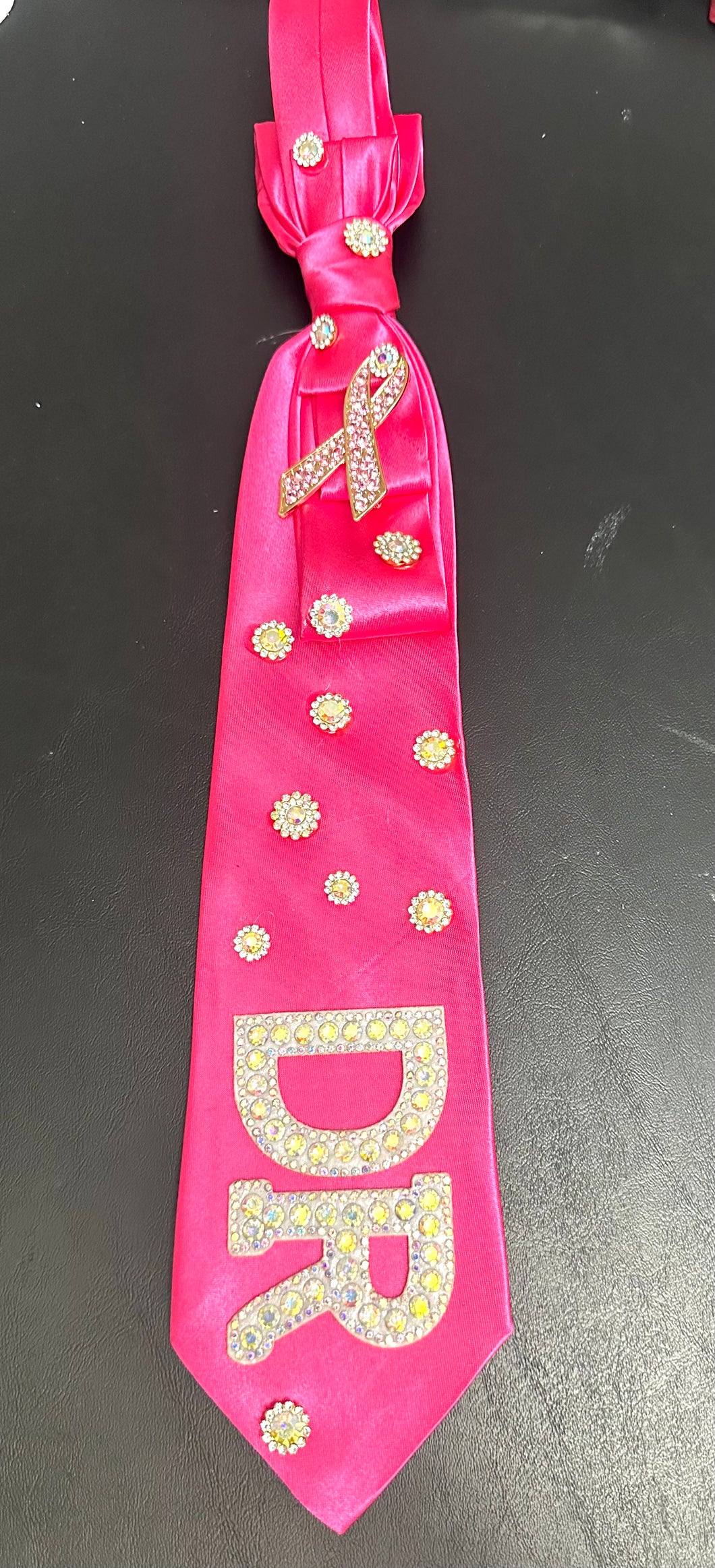 DR Power Tie Necklace– Breast Cancer Awareness Edition