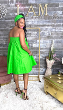 Load image into Gallery viewer, Ms.  Green Goddess Swing Convertible Dress
