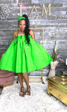 Load image into Gallery viewer, Ms.  Green Goddess Swing Convertible Dress
