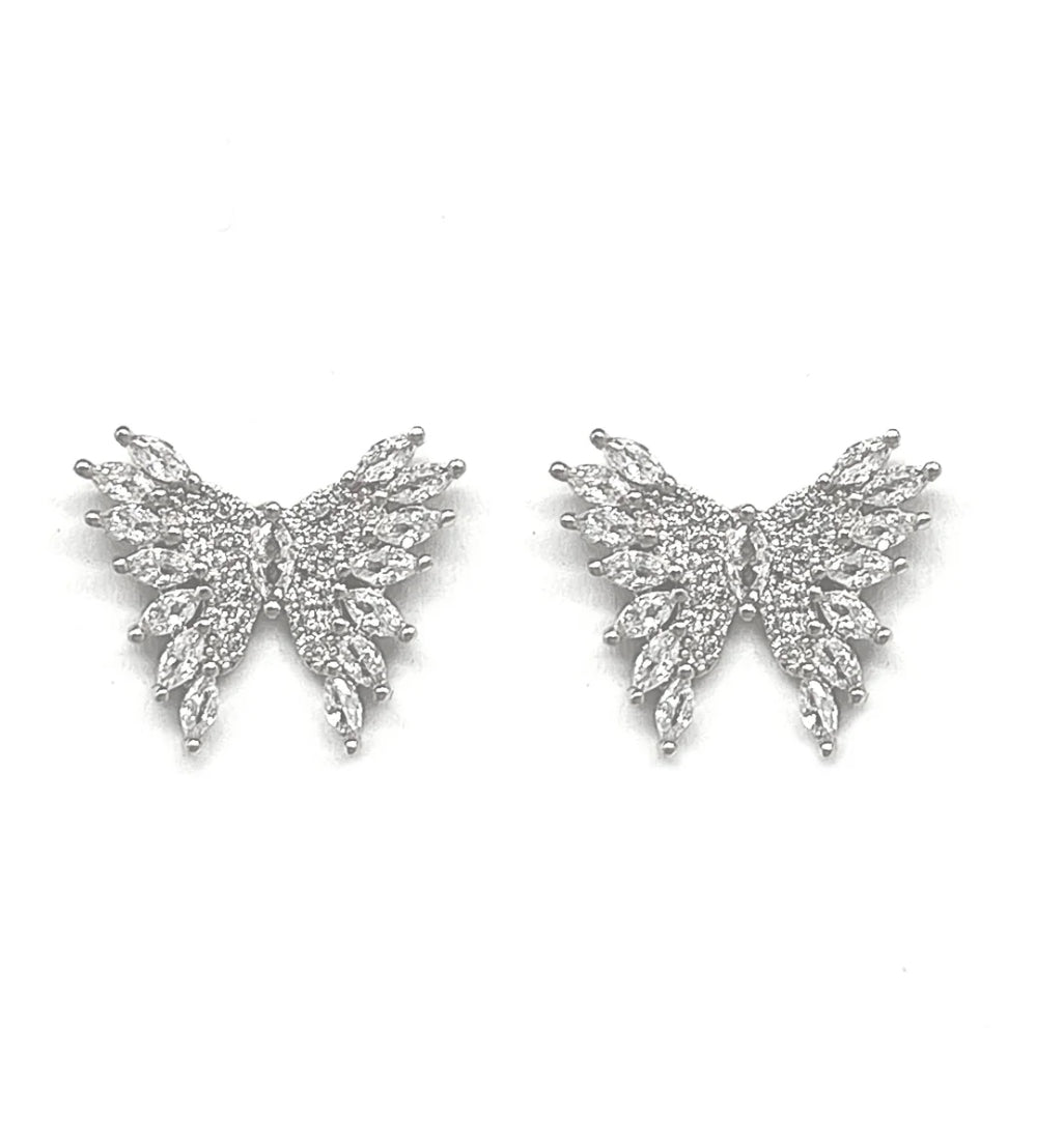 🕊 Angel Wings Crystal Butterfly Studs