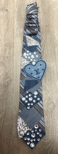 Denim Heart Luxe Tie/Necklace