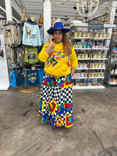 Load image into Gallery viewer, Ms. Retro Royal Wide-Leg Palazzo Pants”
