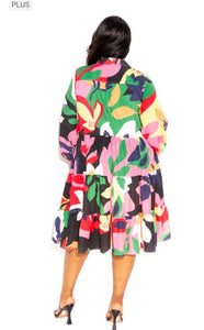 Ms. Spring Flower (curvy girl) Dress