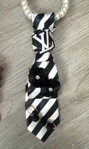 Monochrome Majesty Tie Necklace