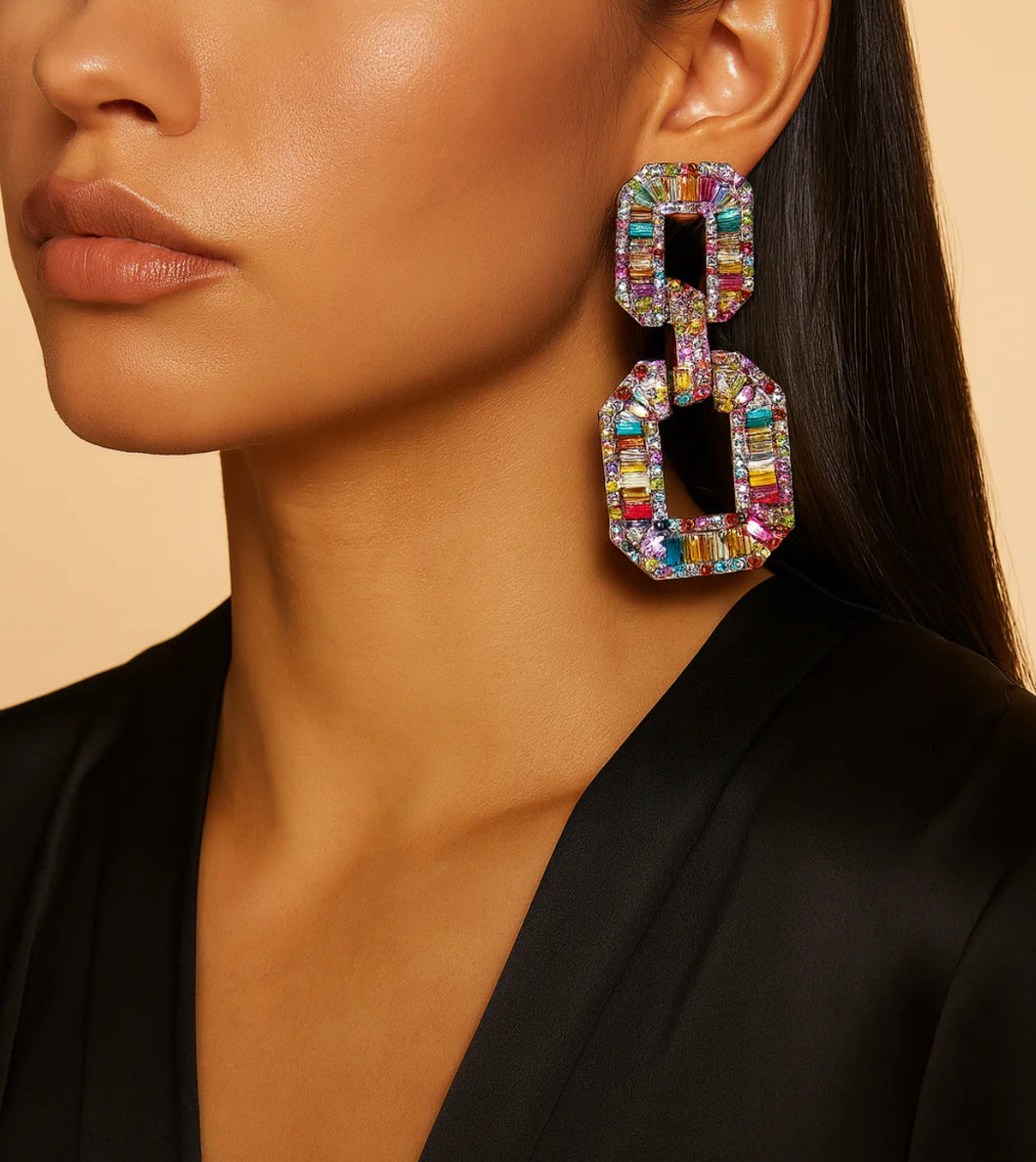 Prism Glam Statement Earrings