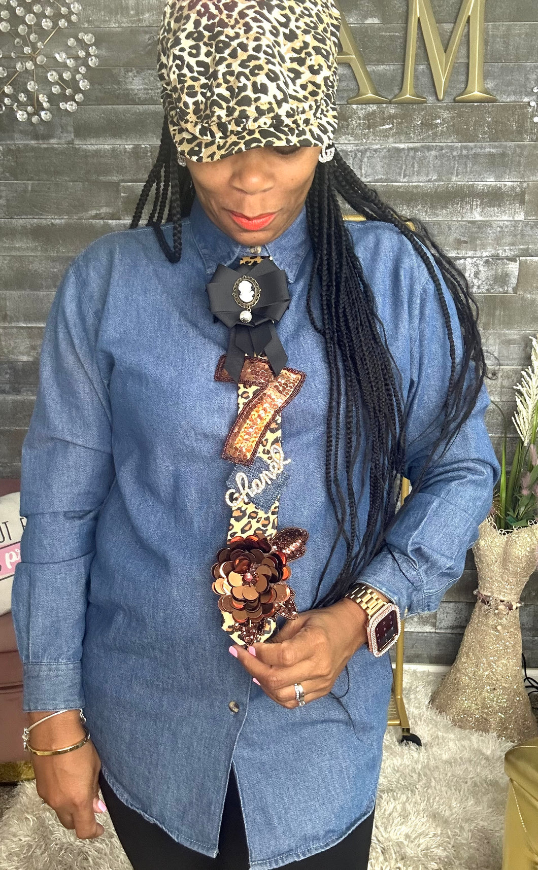 Custom Savannah Bloom Tie/Necklace