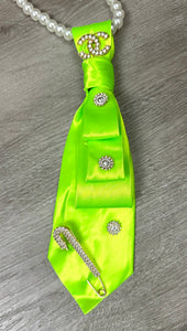 Neon Luxe Tie Necklace