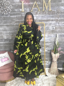 Ms. Camo Queen Wrap Dress