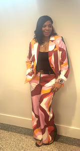 Ms. Sassy Multi color 2 piece suit