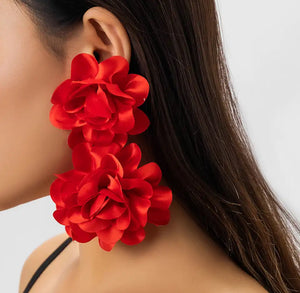 Ms. I AM Loved Red Rose Earrings