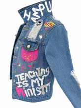 Load image into Gallery viewer, Teaching Is My Ministry – Custom Statement Denim Jacket
