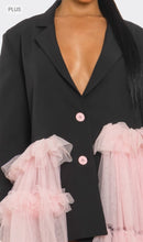 Load image into Gallery viewer, Blush Power Tulle Blazer Dress
