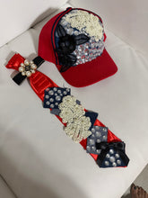 Load image into Gallery viewer, Diamonds and Pearls hat and Necktie set
