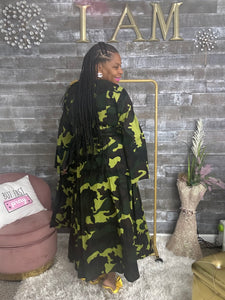 Ms. Camo Queen Wrap Dress