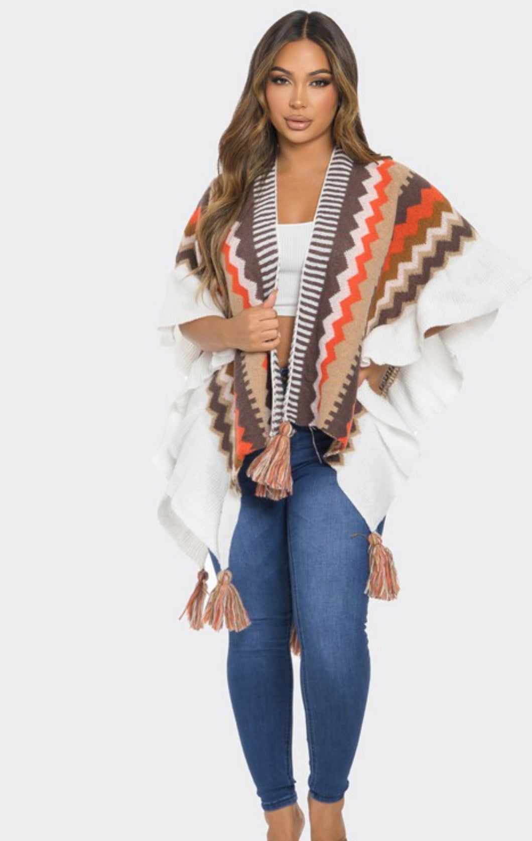 The Autumn Whisper Tassel Shawl