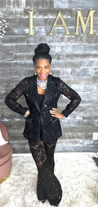 Ms. Beauty Black Sequin Suit