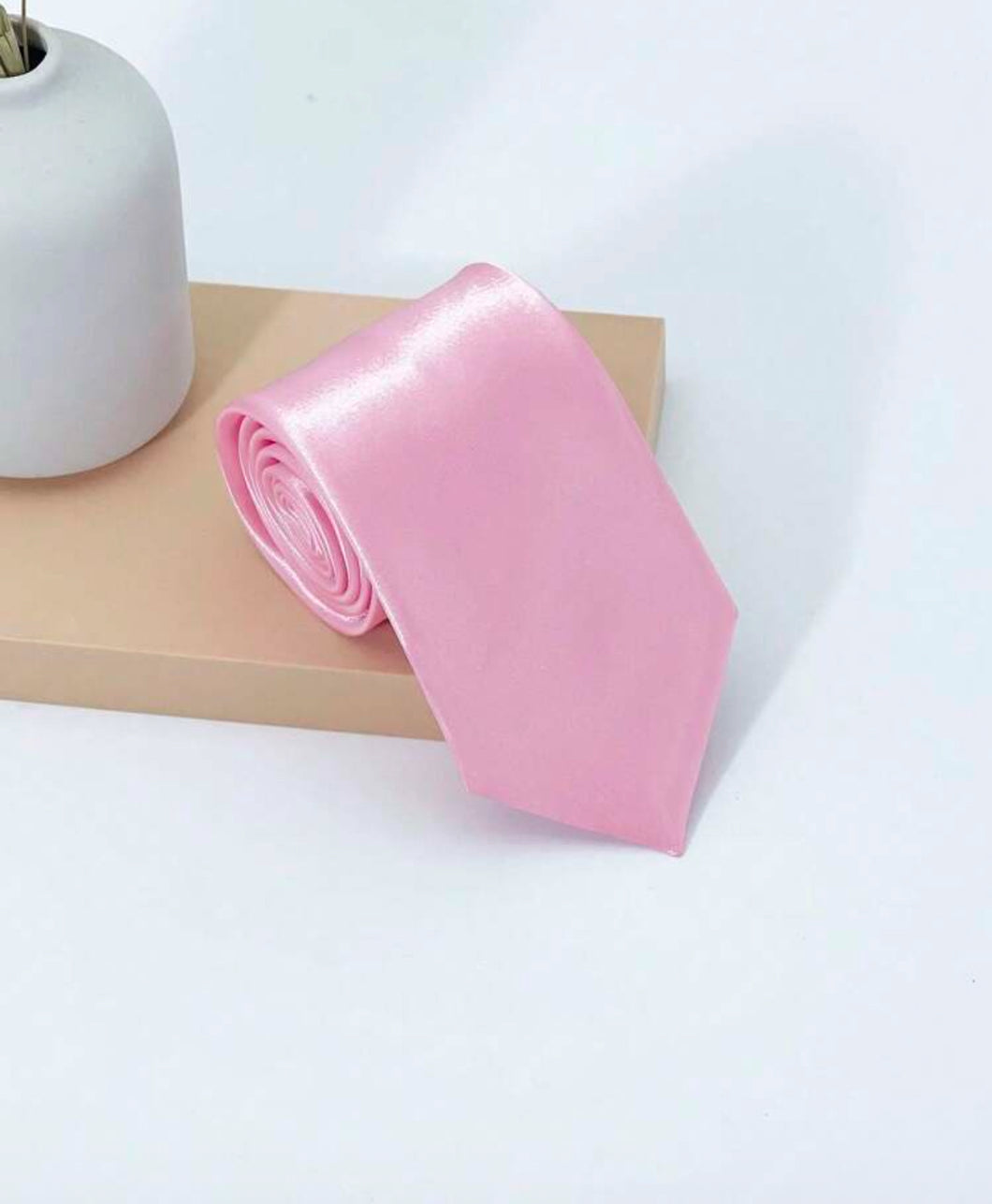 ✨ Blush Pink Satin Tie/Necklace