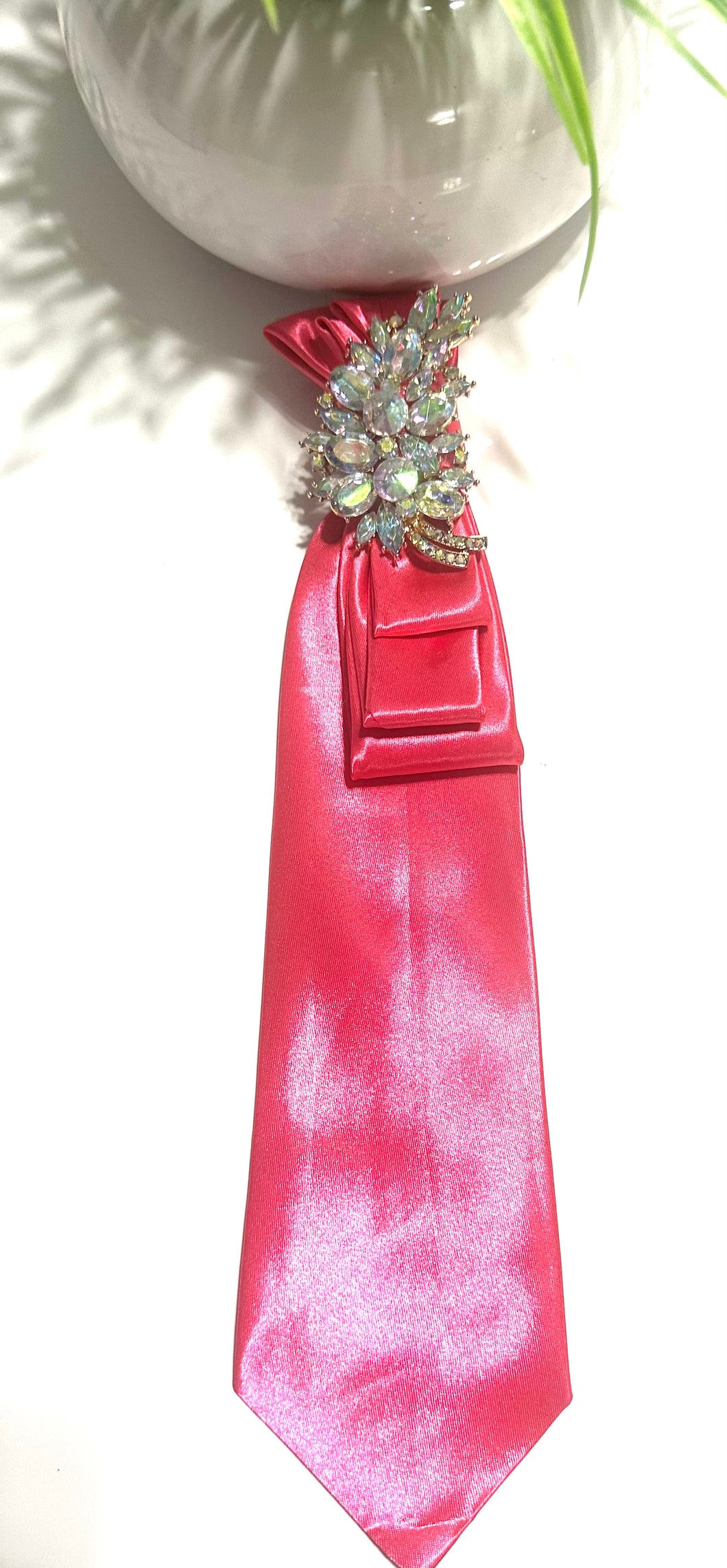 Pink Majesty Statement Tie Necklace