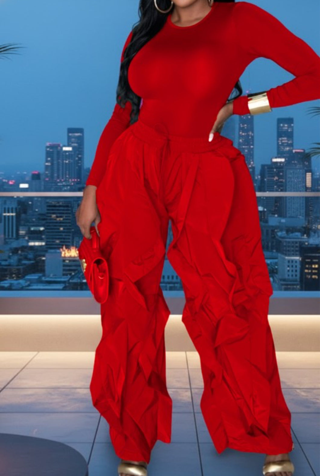 Name: “Red Royalty Ruffle Power Set”