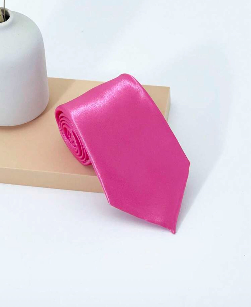 💖 Hot Pink Satin Tie/Necklace