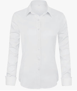 Classic White Button-Down Blouse