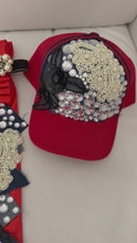 Load and play video in Gallery viewer, Diamonds and Pearls hat and Necktie set
