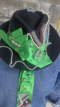 Load and play video in Gallery viewer, “Emerald Authority” Hat &amp; Tie Necklace
