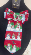Load and play video in Gallery viewer, “Frosty Glam Holiday Bow Tie Necklace and Earrings
